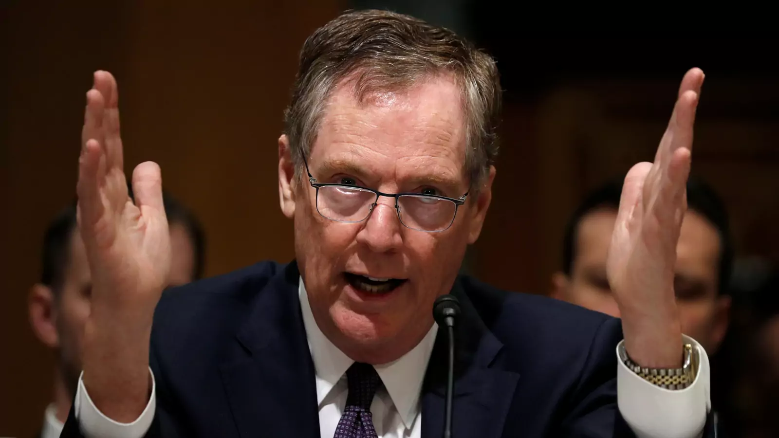 U.S. Trade Representative Robert Lighthizer testifies before a Senate Finance Committee hearing on "President Trump's 2018 Trade Policy Agenda" on Capitol Hill in Washington, U.S., March 22, 2018.