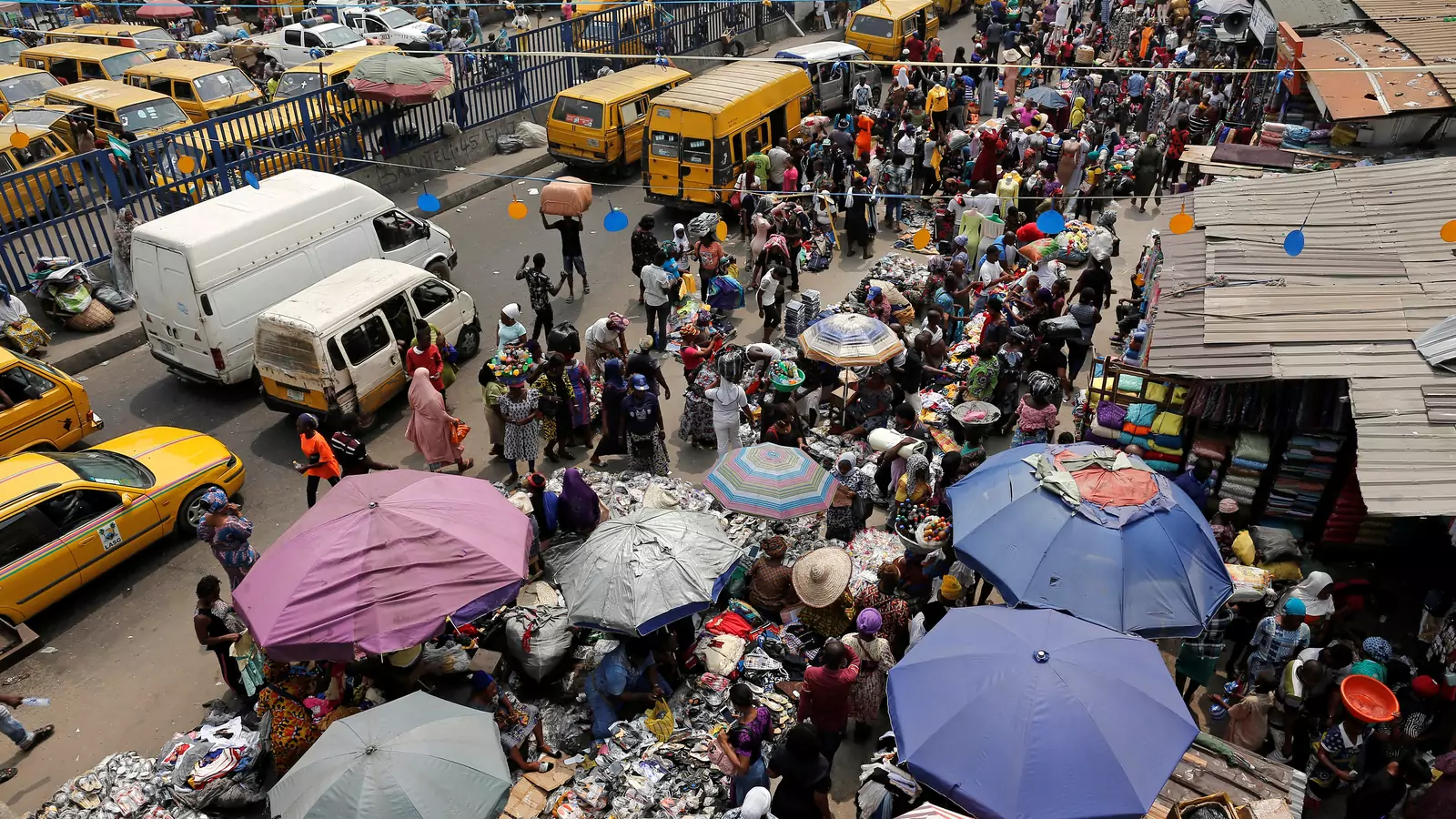 People shop at Idumota Market in Nigeria's commercial capital of Lagos, Nigeria February 11, 2019.