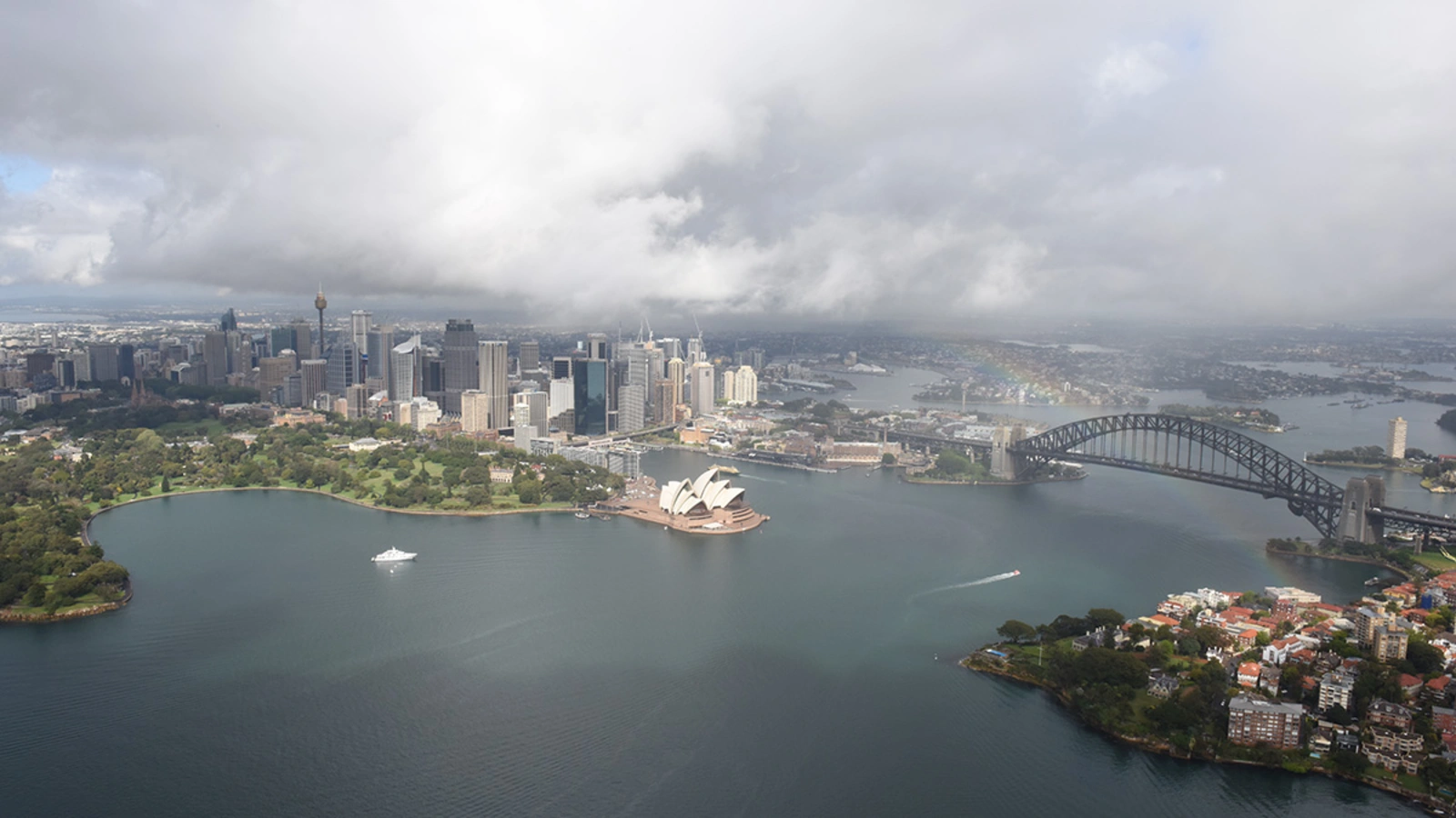 Stormy weather arrives in Sydney.