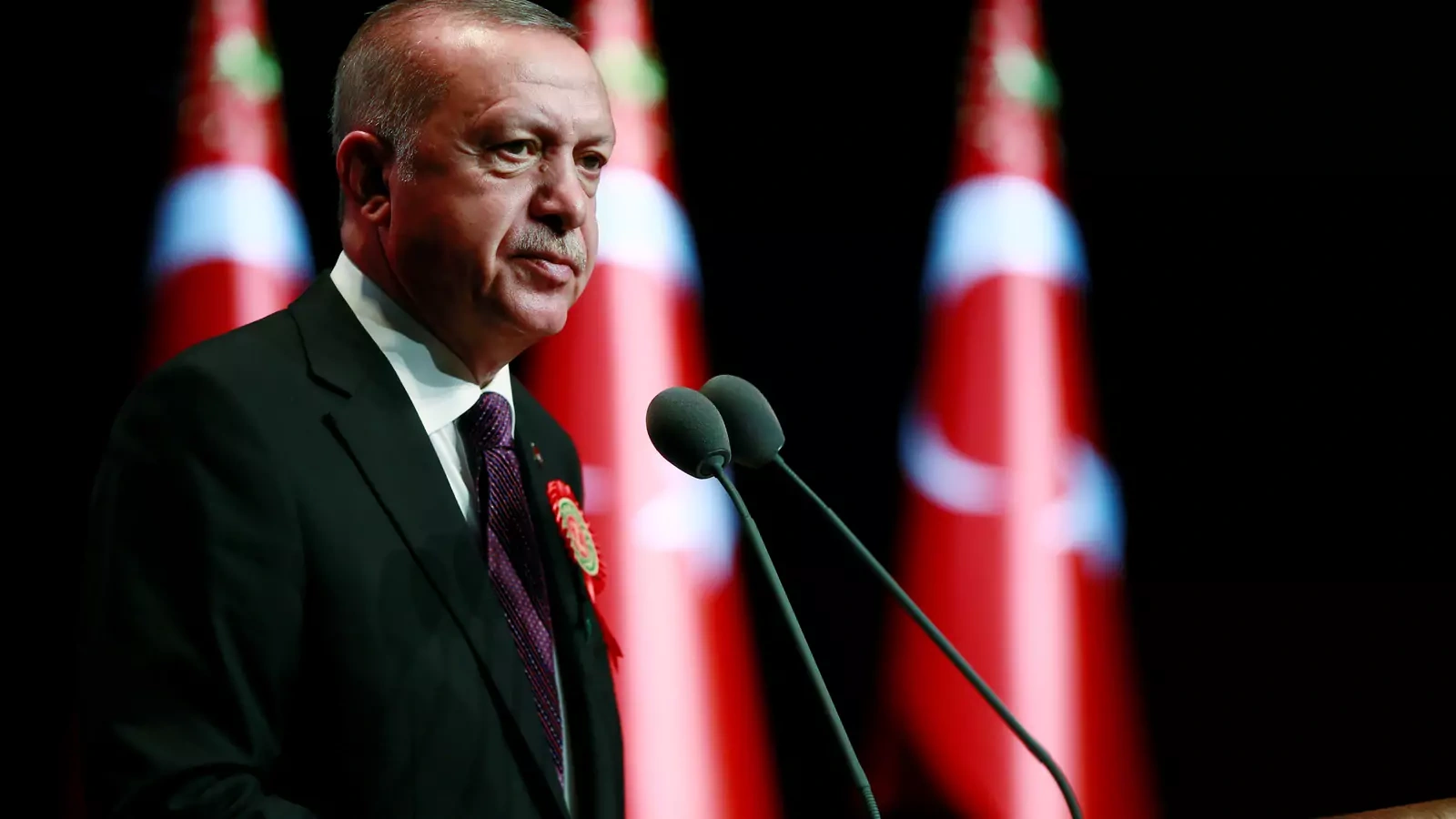 Turkish President Tayyip Erdogan makes a speech during the new judicial year's opening ceremony in Ankara, Turkey, September 2, 2019