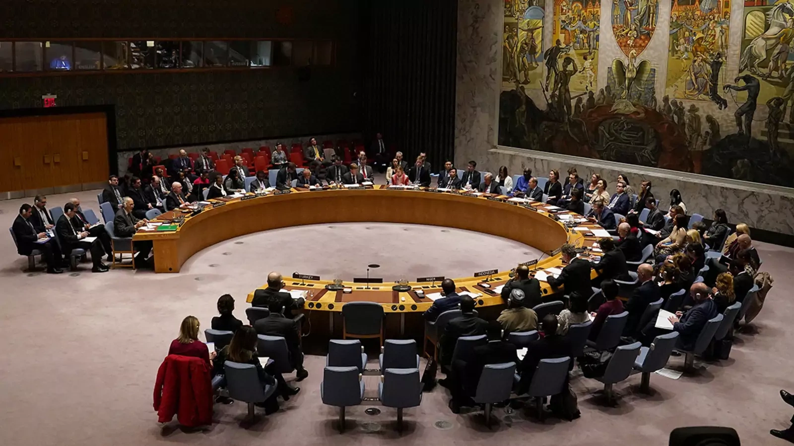 The United Nations Security Council meets to discuss the situation in Syria at its headquarters in New York City.