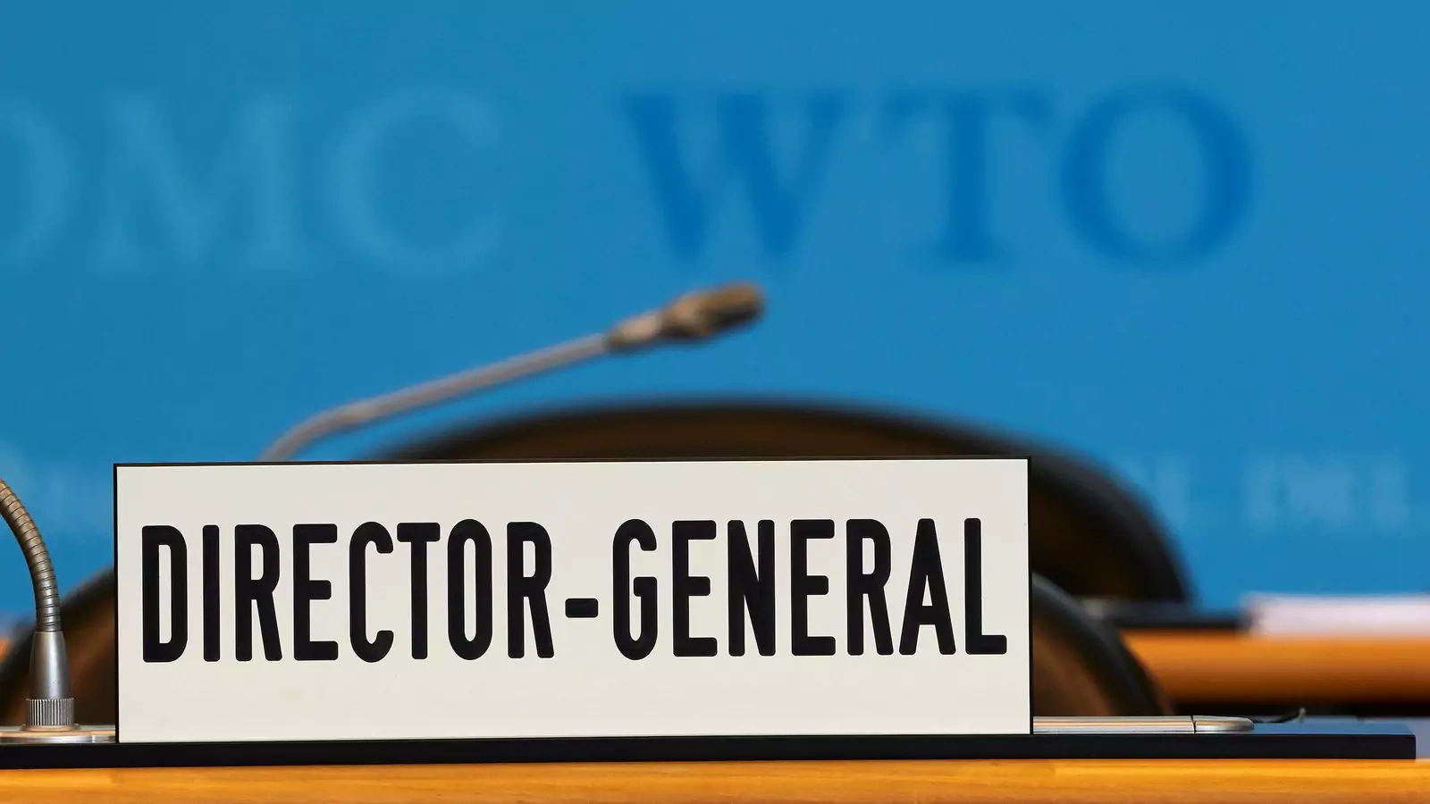The Director General’s chair at WTO headquarters in Geneva, Switzerland.