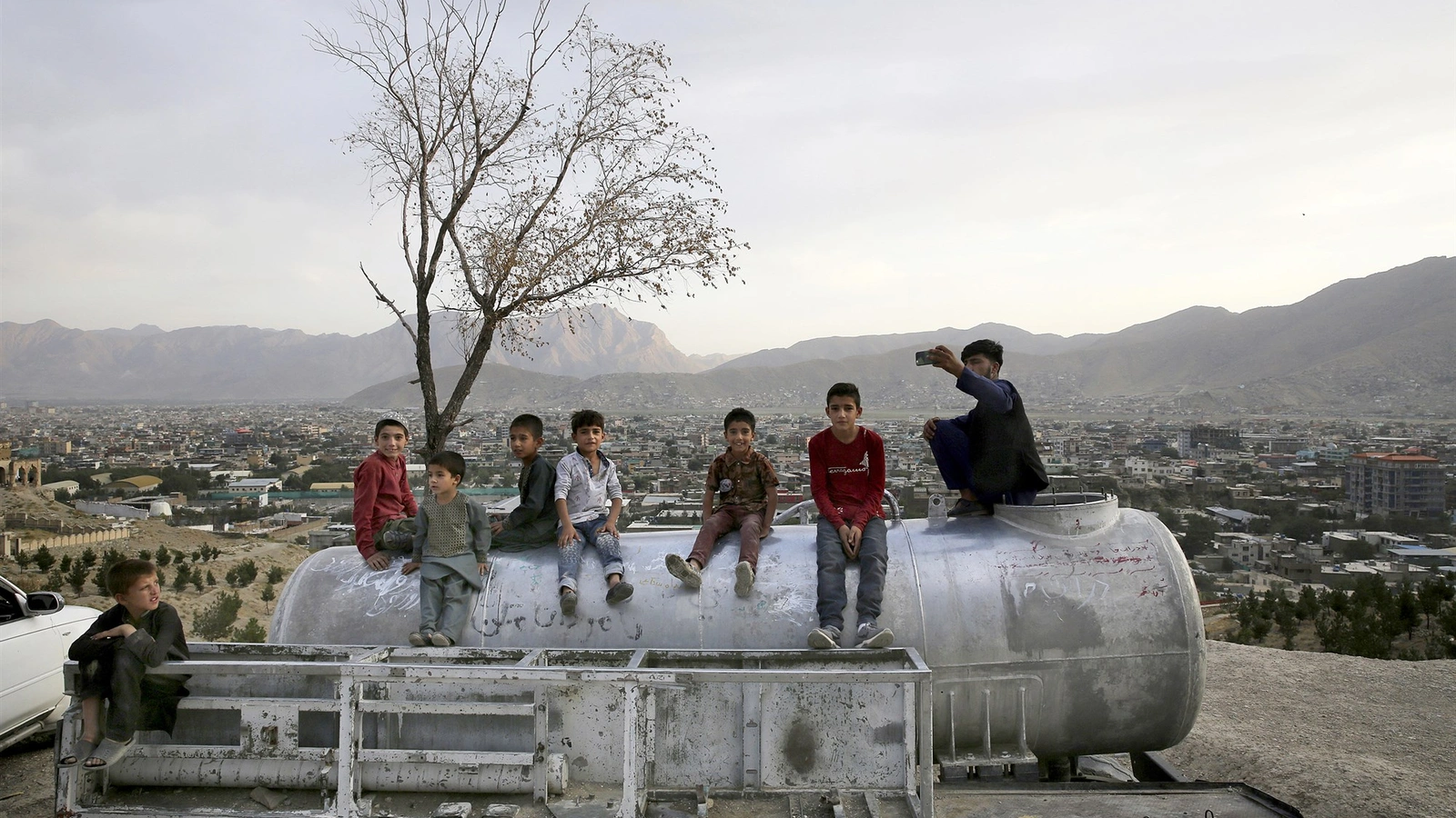 Afghan boys in Kabul, Afghanistan in August 2019. 