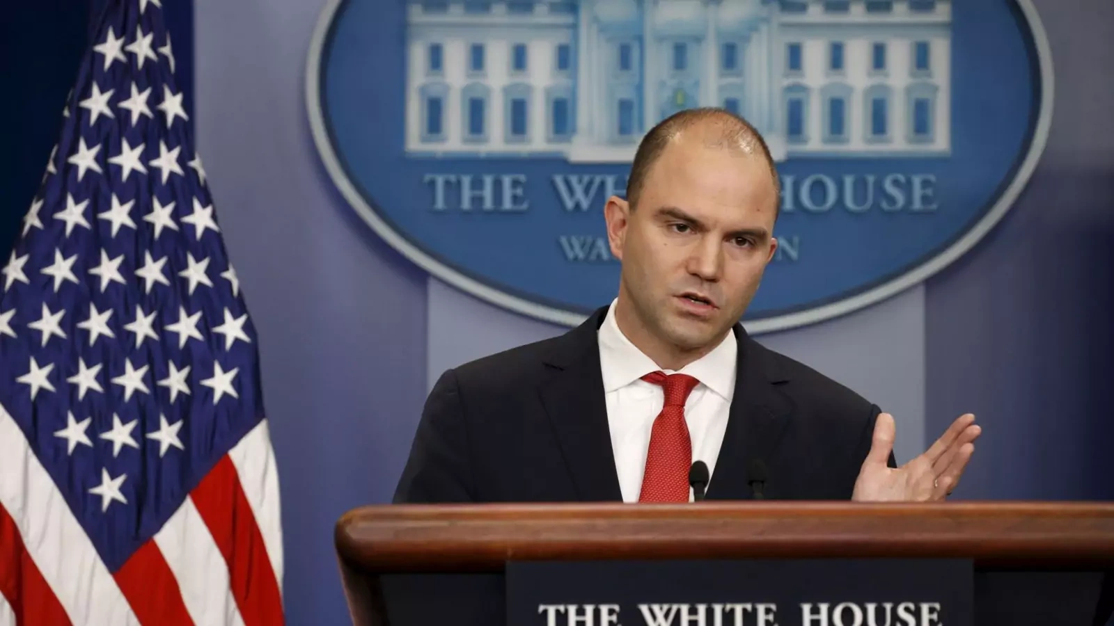 U.S. Deputy National Security Advisor Ben Rhodes speaks about Obama's upcoming visit to Cuba at the White House in Washington February 18, 2016. U.S. President Barack Obama on Thursday announced a historic visit to Cuba next month, speeding up the thaw in