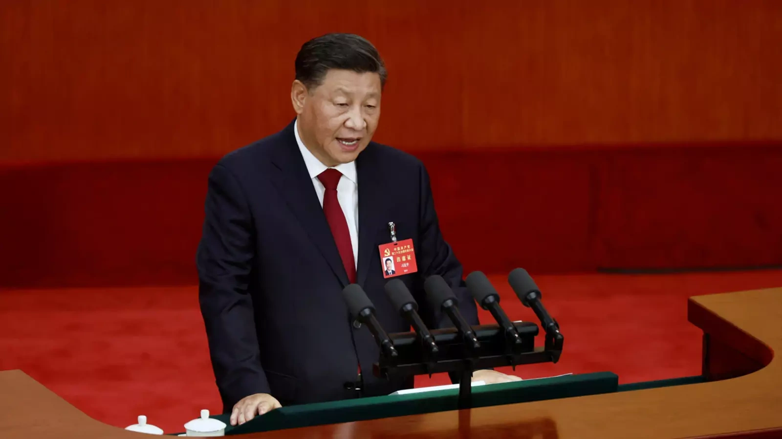Chinese President Xi Jinping speaks during the opening ceremony of the 20th National Congress of the Communist Party of China, at the Great Hall of the People in Beijing, China October 16, 2022.