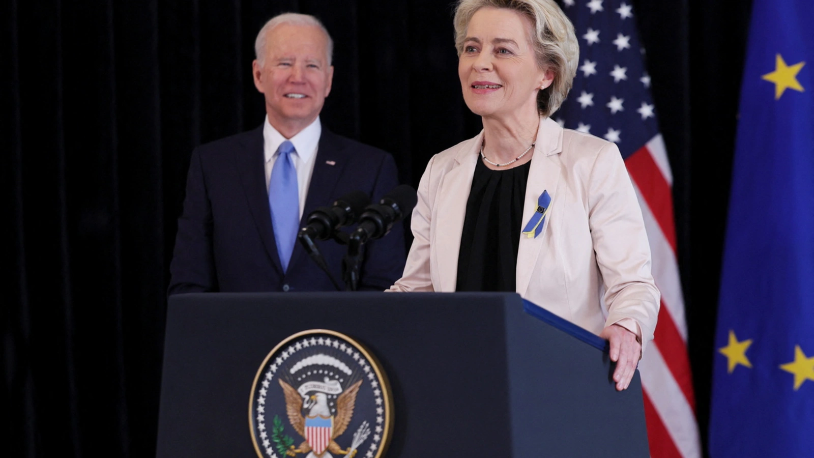 U.S. President Biden meets with European Commission President Von der Leyen, in Brussels.