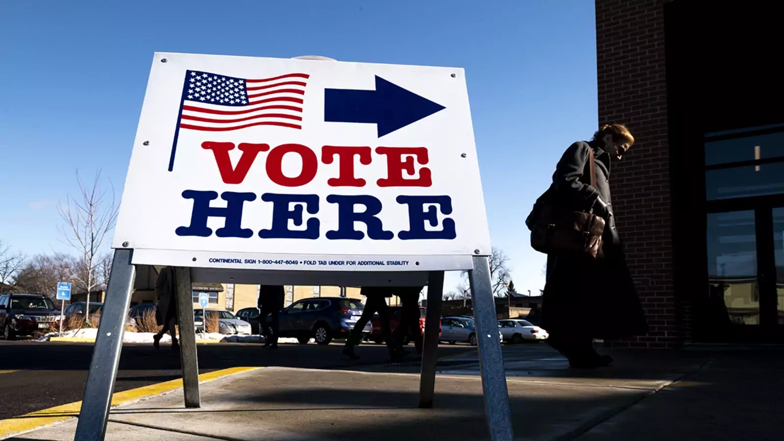 A voter arrives at a polling place on March 3, 2020 in Minneapolis, Minnesota.