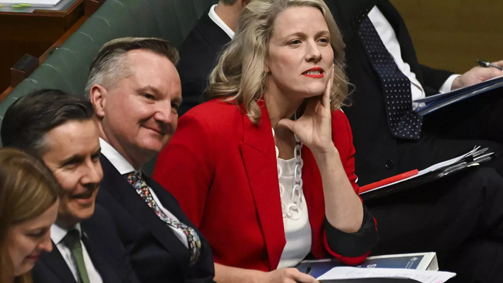  Home Affairs Minister Clare O’Neil during Question Time at Parliament House on February 14, 2023, in Canberra, Australia.