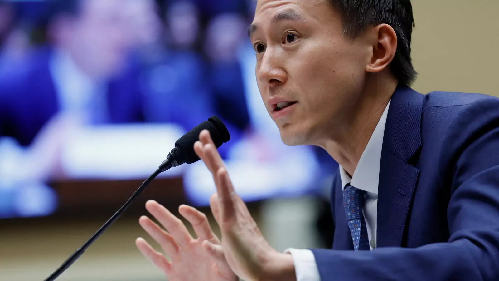 TikTok Chief Executive Shou Zi Chew testifies before a House Energy and Commerce Committee hearing entitled "TikTok: How Congress can Safeguard American Data Privacy and Protect Children from Online Harms," in Washington on March 23, 2023.