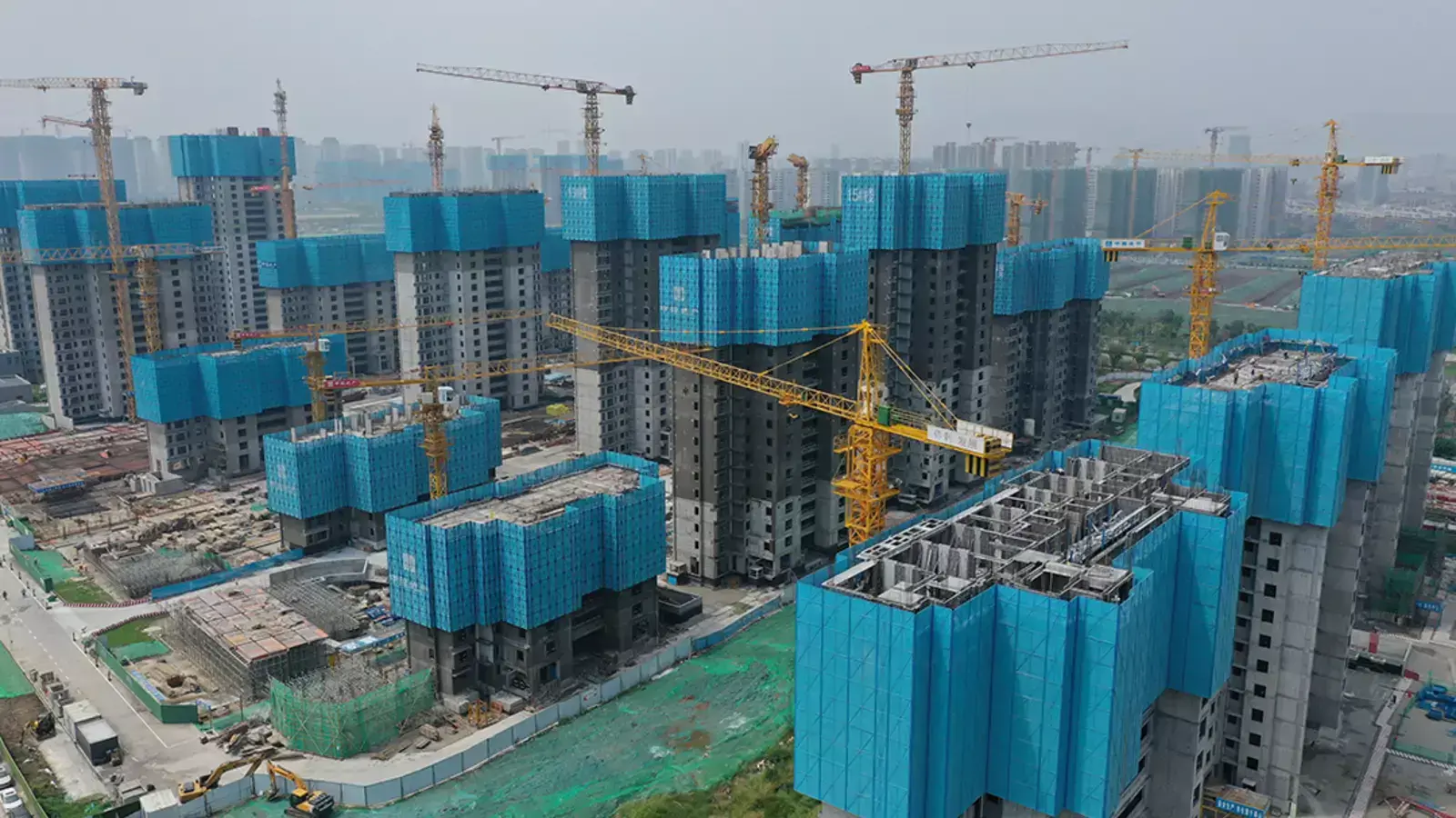 Residential housing site under construction in Nanjing