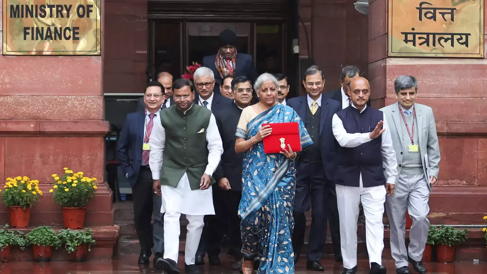 India's Finance Minister Nirmala Sitaraman presents her government's last budget before the country enters its general elections this summer