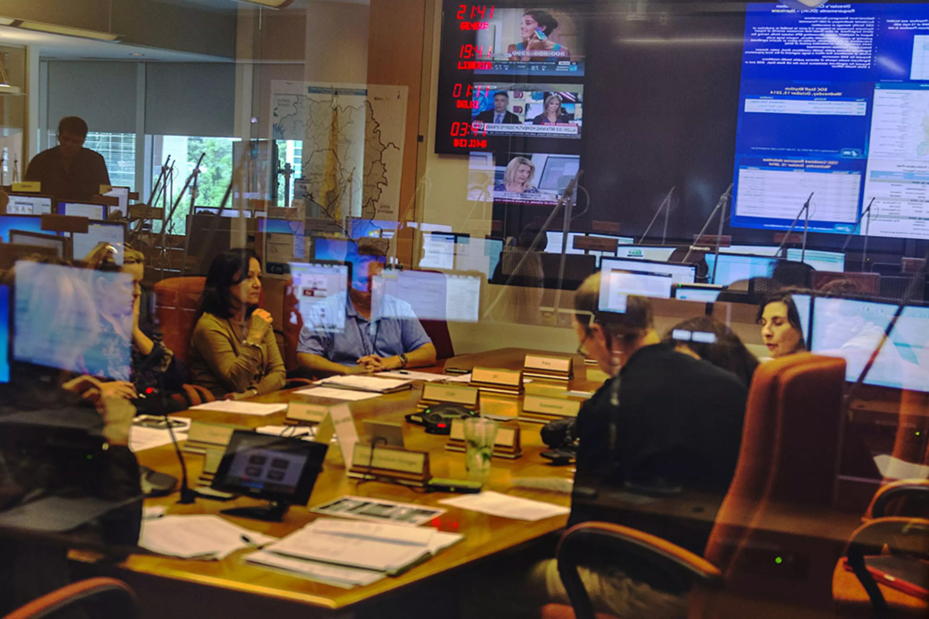 The CDC’s Emergency Operations Center amid the Ebola crisis in 2014.