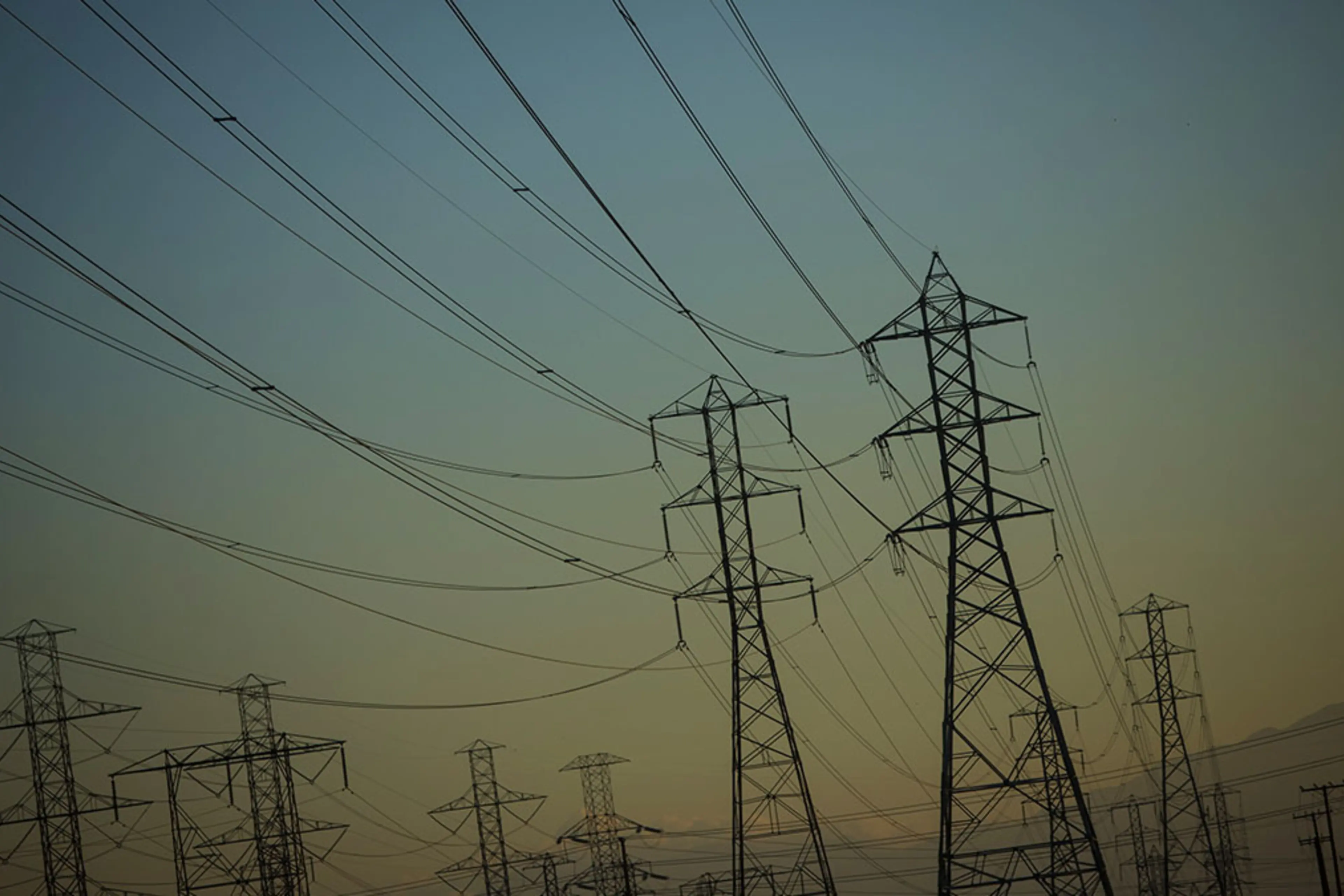 Power lines are seen in Rancho Cucamonga, California.