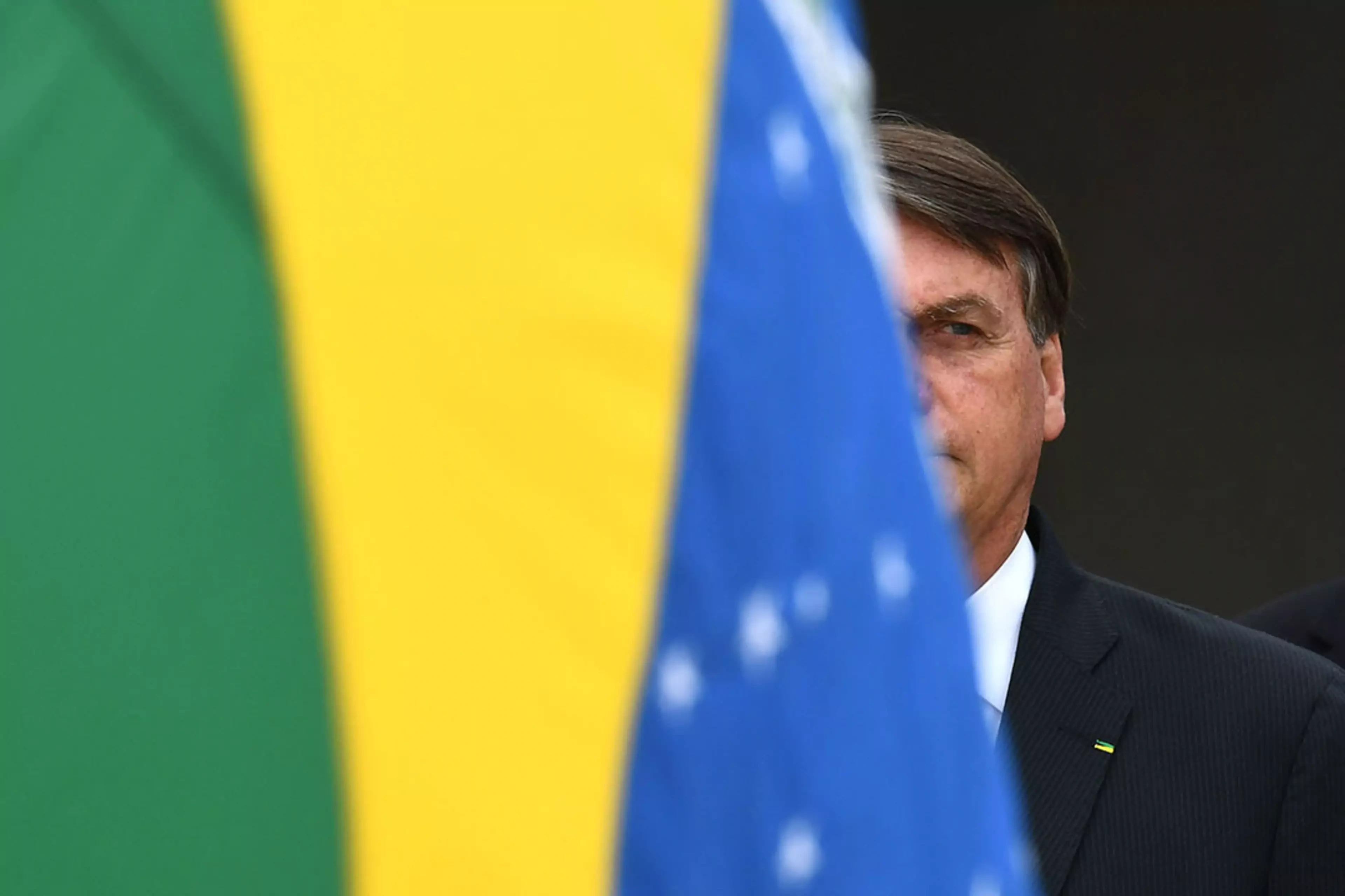 President Jair Bolsonaro attends Brazil’s National Flag Day celebration.