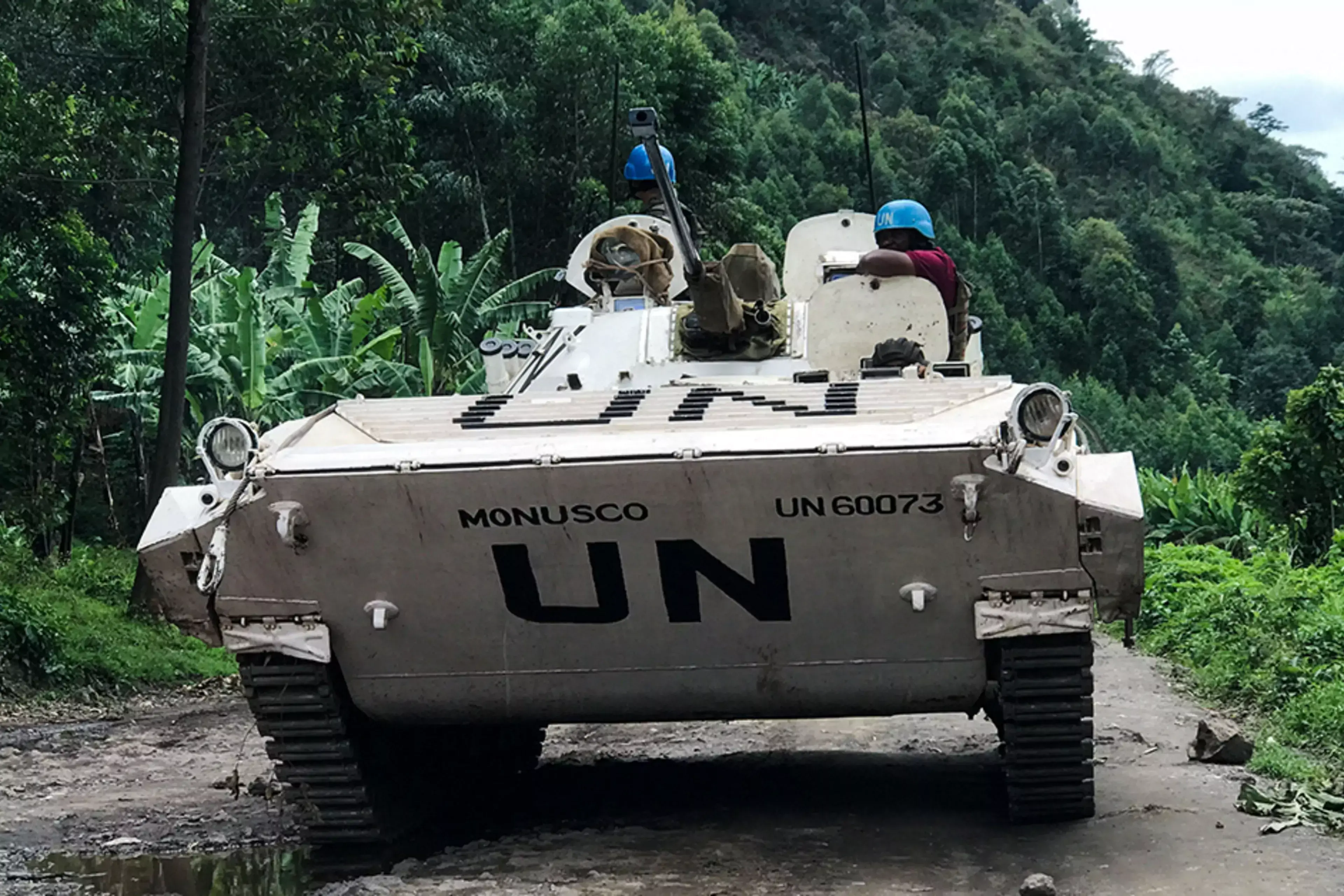 Peacekeepers patrol areas affected by M23 rebel fighters in the Democratic Republic of Congo.