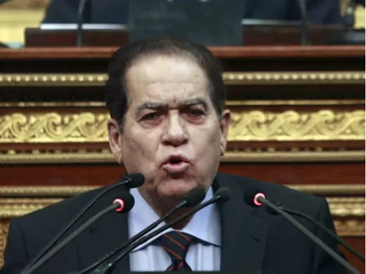 Egypt's army-appointed prime minister Kamal al-Ganzouri speaks during a parliament session in Cairo on February 26, 2012 (Amr Abdallah Dalsh/Courtesy Reuters).