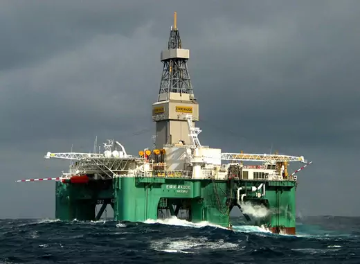 A Norwegian oil rig drilling in the Burin Sea off the shore of Canada (Ocean Rig CD/Courtesy Reuters). 