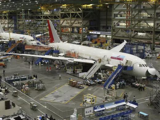 Boeing 787 Dreamliners being manufactured in Everett, Washington for Air India; Boeing is the largest recipient of Ex-Im financing.  (Anthony Bolante/Courtesy Reuters)