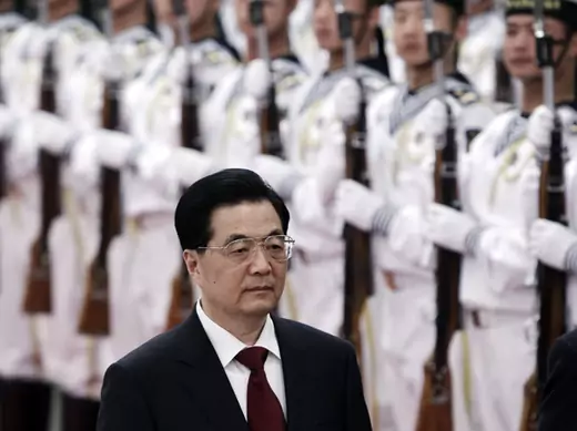 In his new book, Dobson argues the Chinese Communist Party is one of several New Age autocratic regimes that justify oppressive rule with economic success. Pictured: Chinese President Hu Jintao. (Jason Lee/Courtesy Reuters)