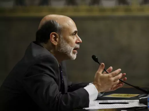 Federal Reserve Board Chairman Ben Bernanke testifies before the Senate Banking, Housing and Urban Affairs Committee on July 21, 2010 (Molly Riley/Courtesy Reuters).