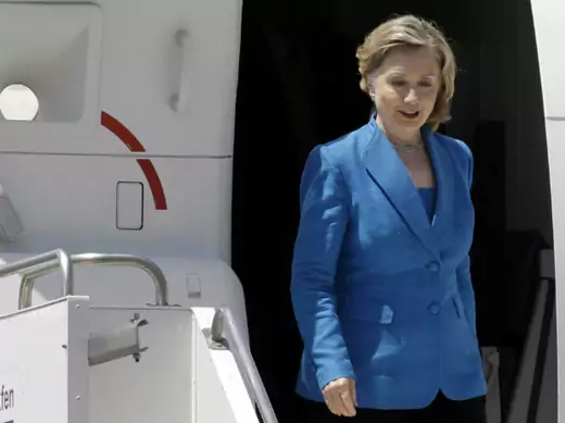 Hillary Clinton on Plane
