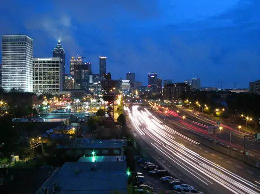 The Atlanta skyline at night (James Rintamaki/Flickr).