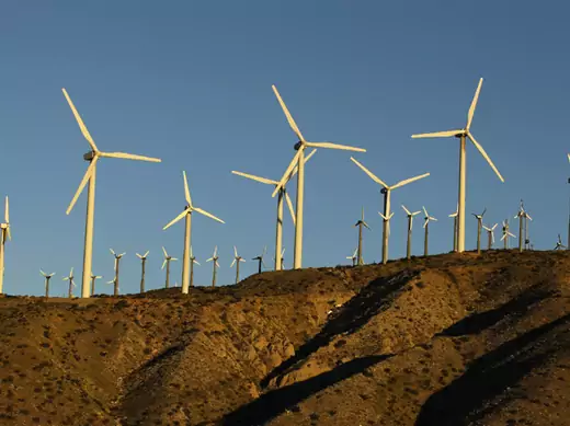 Windmills at a wind farm in Palm Springs, California (Lucy Nicholson/Courtesy Reuters). 