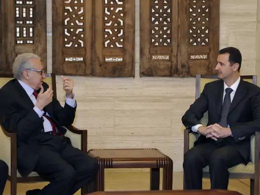 Lakhdar Brahimi and Bashar al Assad