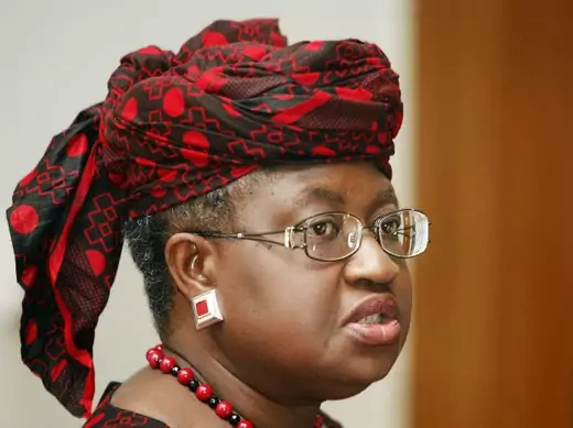  Managing Director of the World Bank Ngozi Okonjo-Iweala speaks during a news conference in Tirana 10/01/2011.