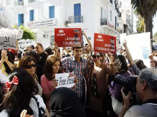 Tunisia-journalist-freedom-press-censorship-development-MDGs-Islamist