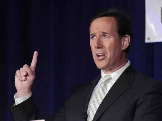 Republican presidential candidate Santorum speaks at the Wisconsin Faith and Freedom Coalitions presidential kick-off in Waukesha