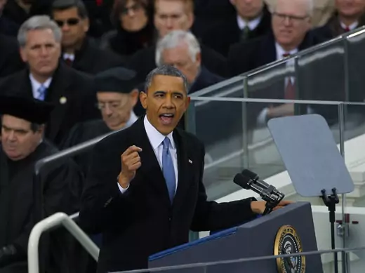 U.S. President Barack Obama delivers his inaugural address in Washington on January 21, 2013 (Brian Snyder/Courtesy Reuters). 