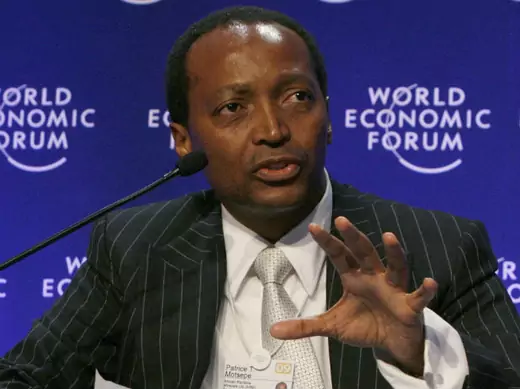 Patrice Motsepe, Executive Chairman, African Rainbow Minerals, South Africa, attends a session at the World Economic Forum (WEF) in Davos January 30, 2009.