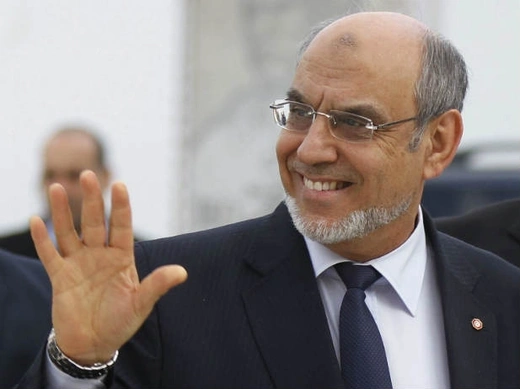 Tunisian prime minister Hamadi Jebali arrives for a round of consultations with other political parties at the Carthage Palace in Tunis, February 15, 2013 (Mili/Courtesy Reuters).