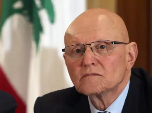 Lebanese former minister Tammam Salam attends a meeting for pro-WMarch 14 political coalition in Beirut April 4, 2013 (Azakir/Courtesy Reuters).