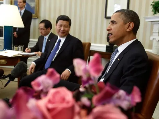 U.S. President Barack Obama (R) shakes hands with China's Vice President Xi Jinping in the Oval Office of the White House in Washington on February 14, 2012. (Jason Reed/Courtesy Reuters)