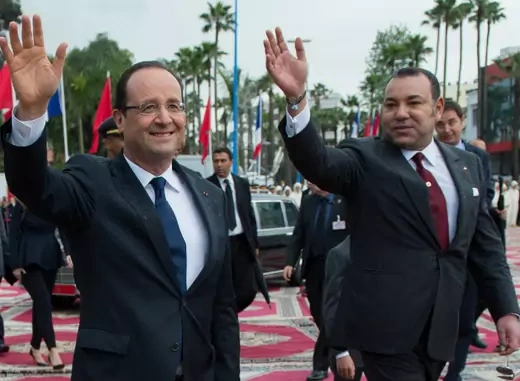 King Mohammed VI and Francois Hollande
