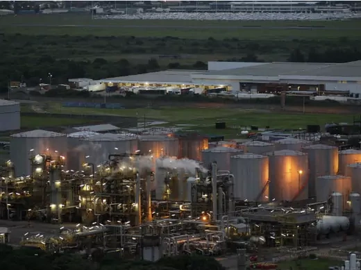 A general view of part of the South African Petroleum Refinery (SAPREF) is seen in Durban November 29, 2011.
