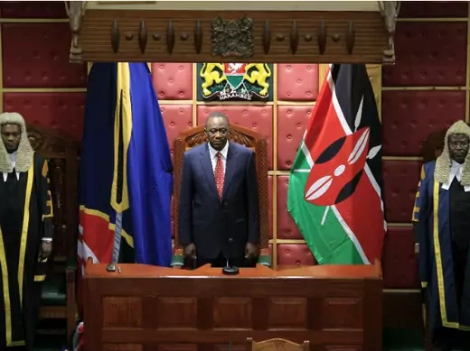 Kenya's President Uhuru Kenyatta attends the opening of the 11th Parliament in the capital Nairobi April 16, 2013.