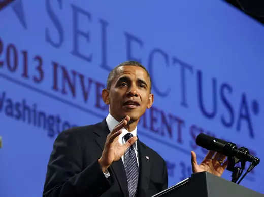 U.S. President Barack Obama speaks at the SelectUSA 2013 Investment Summit in Washington