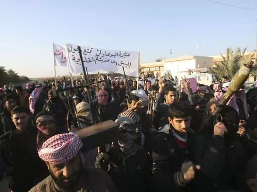 Sunni gunmen protest against Iraq's Shiite-led government in Fallujah on January 7, 2014. (Stringer/Courtesy Reuters)