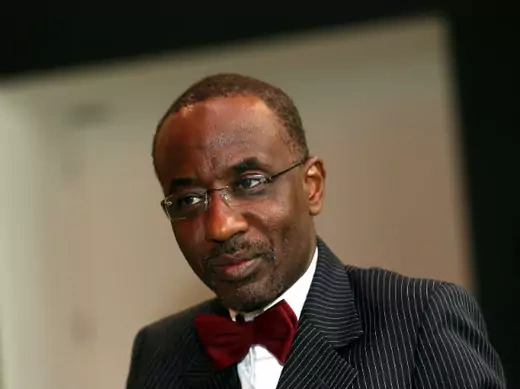 Nigeria's central bank governor Sanusi Lamido Sanusi attends an interview with Reuters at the World Islamic Economic Forum in London October 30, 2013.