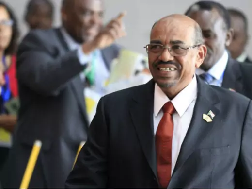 Sudan's President Omar al-Bashir arrives for the extraordinary session of the African Union's Assembly of Heads of State and Government on the case of African Relationship with the International Criminal Court (ICC) in Ethiopia's capital Addis Ababa, October 12, 2013. (Tiksa Negeri/Courtesy Reuters)