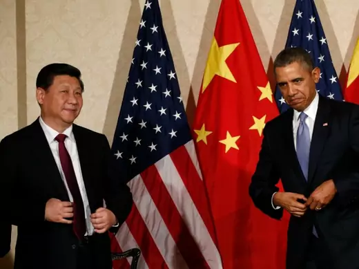 U.S. President Barack Obama (R) meets China's President Xi Jinping, on the sidelines of a nuclear security summit, in The Hague March 24 2014. Obama began crisis talks with his European allies on Monday after Ukraine announced the evacuation of its troops from Crimea, effectively yielding the region to Russian forces which stormed one of Kiev's last bases there. Obama, who has imposed tougher sanctions on Moscow than European leaders over its seizure of the Black Sea peninsula, will seek support for his fi