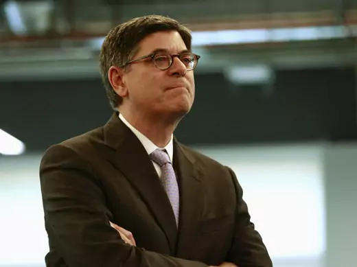 U.S. Treasury Secretary Jacob Lew listens during a tour of the AT&T Foundry in Palo Alto, California (Beck Diefenbach/Courtesy Reuters).