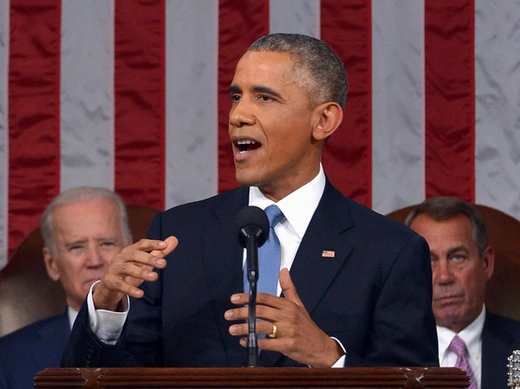 President Barack Obama delivers his State of the Union address to a joint session of Congress on Capitol Hill in Washington, January 20, 2015 (Mandel Ngan/Courtesy Reuters).