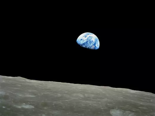 A photo of Earth—dubbed "Earthrise"—taken by U.S. astronaut William Anders during the Apollo 8 mission in December 1968.