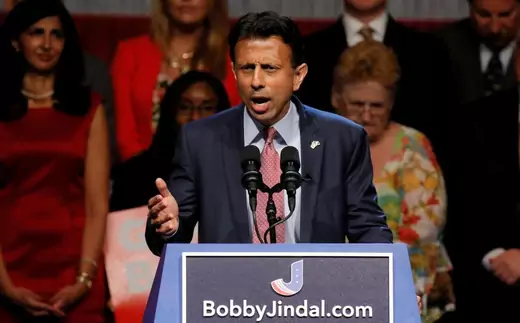 Republican presidential candidate and Louisiana Governor Bobby Jindal formally announces his campaign for the 2016 Republican presidential nomination in Kenner, Louisiana June 24, 2015.