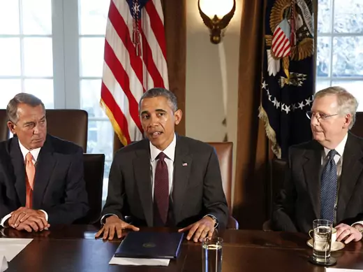 U.S. President Barack Obama hosts a bipartisan meeting of Congressional leaders in the Cabinet Room of the White House in Washington, January 13, 2015 (Larry Downing/Reuters).