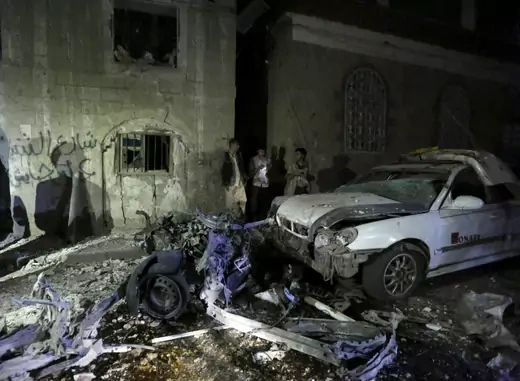 IS Car Bomb in Sanaa June 29 2015